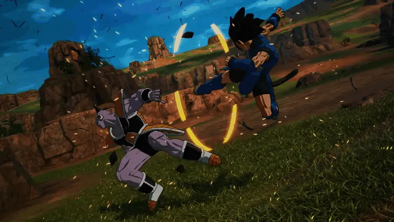 角色空中飞行姿态霸气十足，身后云层翻涌