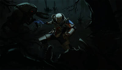 Z1-14角色立绘展示，身穿厚重装甲，手持盾牌，神情坚定