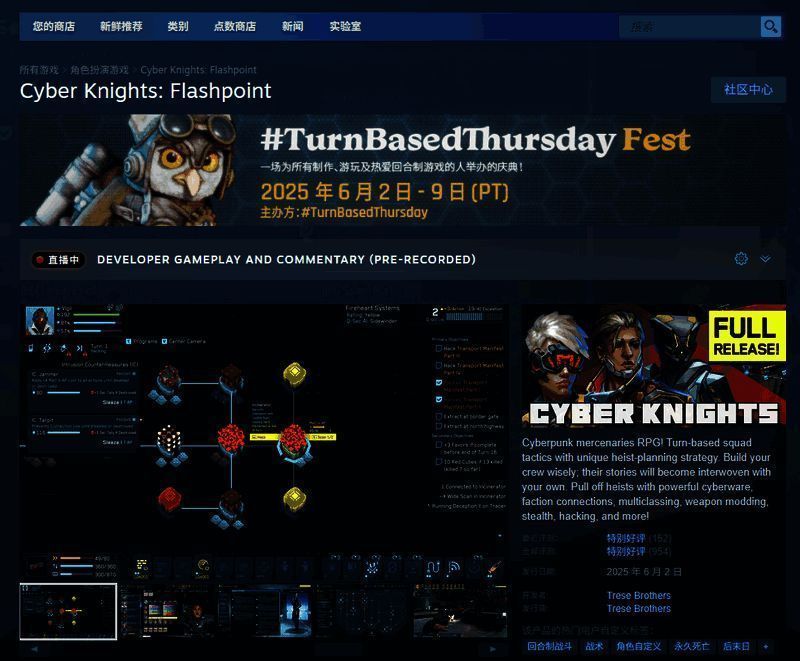 Steam商店页面截图，包含游戏封面与简要介绍