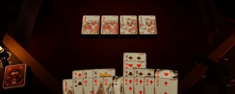 《天启派对：恶魔牌》游戏封面，展示扑克与恶魔对抗的主题视觉设计