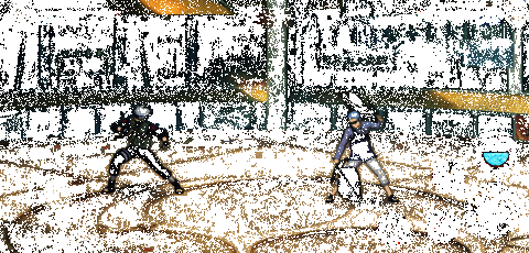 卡卡西使用神威·右一段进入虚化状态，随后释放二段雷切手里剑爆炸