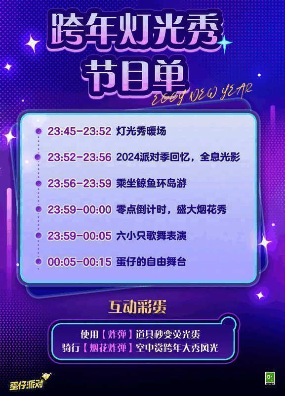 跨年灯光秀现场，摩天轮与焰火交相辉映，气氛热烈非凡