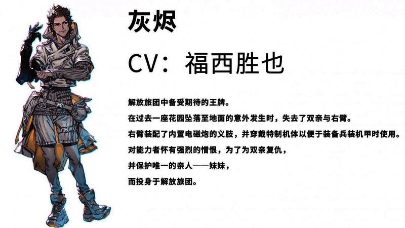 角色形象展示，身披重型装备，神情坚毅