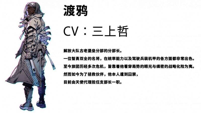 角色战斗姿态展示，机甲涂装风格鲜明