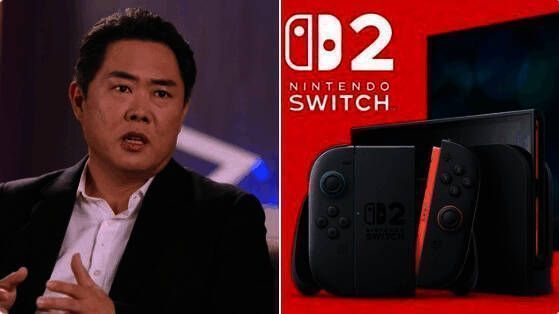 索尼高层发言现场画面，背景为PlayStation品牌标识与PS5主机展示