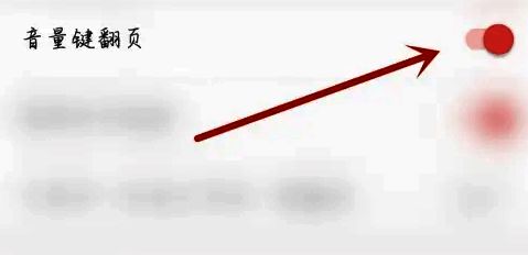 开启音量键翻页开关