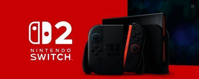 Switch 2开箱图展示，设备摆放于桌面，背景为明亮环境