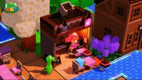 玩家使用《星绘友晴天》内置编辑器设计迷你游戏界面，界面简洁易用