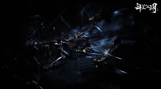 多人对战场景，玩家正在进行激烈PK