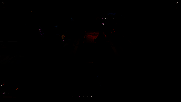 昏暗洞穴中角色手持照明设备探索未知区域，光影交错增强紧张感