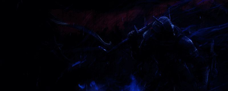 艾尔登法环黑夜君临角色技能展示图，展示了铁之眼释放技能时的特效与动作细节