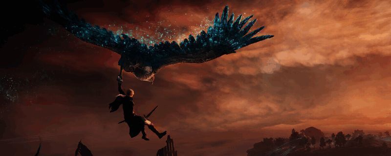 艾尔登法环黑夜君临游戏画面，黑暗风格的奇幻世界中角色正在战斗