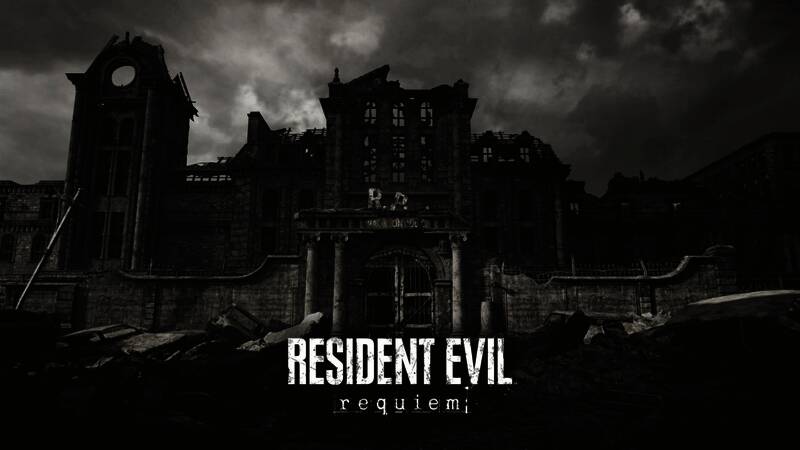 格蕾丝手持武器，在昏暗走廊中警觉观察四周环境的游戏场景截图