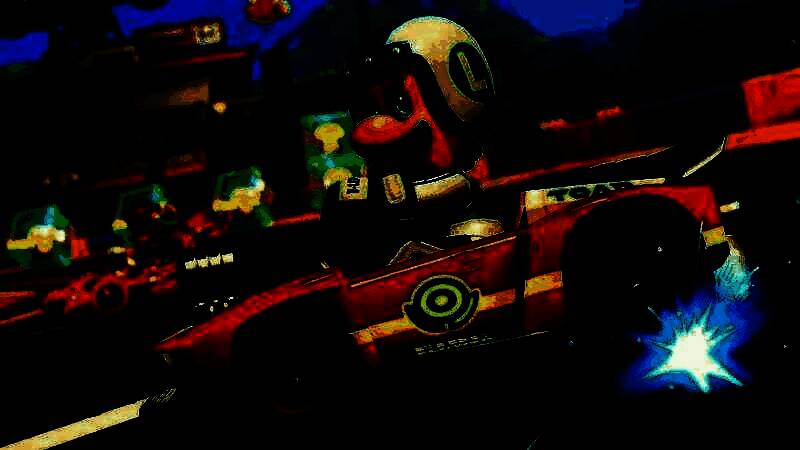 马里奥赛车世界多人对战画面，四名角色驾驶卡丁车激烈竞速