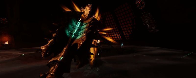 战锤武器在战斗中释放AOE技能，敌人被击飞并出现绿色特效