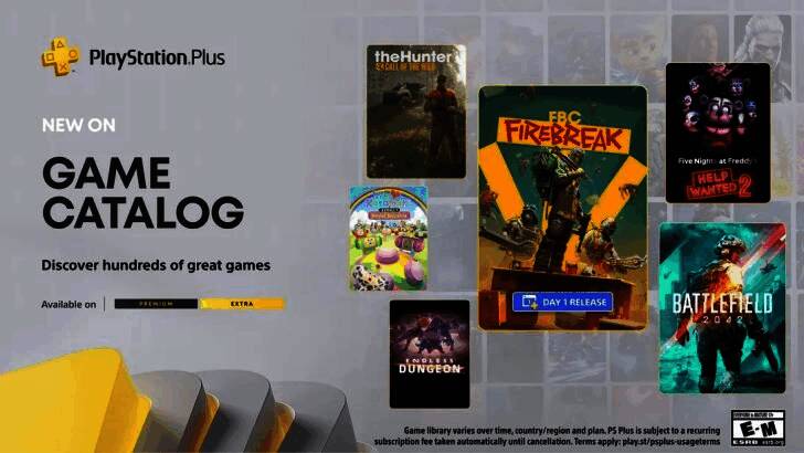 PS Plus 6月新增游戏阵容宣传图，展示《战地风云2042》与《FBC：Firebreak》两款主打作品