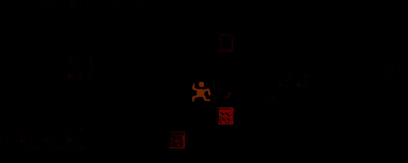 游戏画面展示了一个充满神秘感的密室环境，背景昏暗，箱子和机关错落有致地排列着