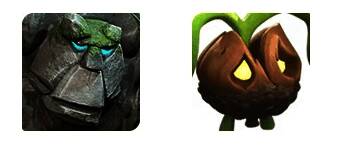 士兵搭配界面显示丧气泥人与巨力橡果组合