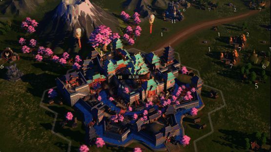 不同阵营主城外观对比图，体现多样化建筑设计风格