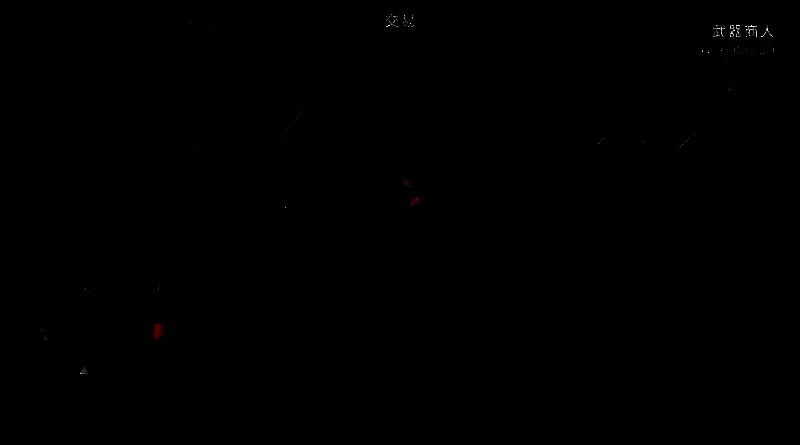 游戏界面显示资源分布图，周围环绕着不同类型的武器图标