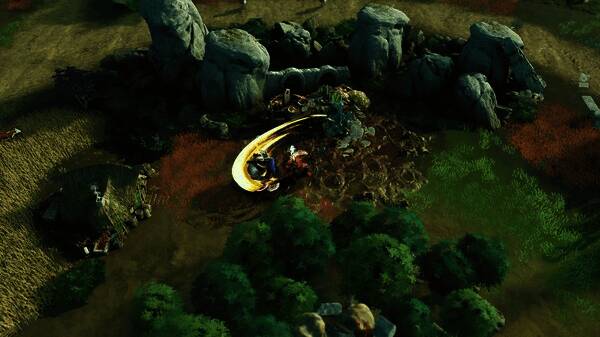 游戏主场景画面，一座古老要塞矗立于废墟之中，天空阴沉且充满压迫感