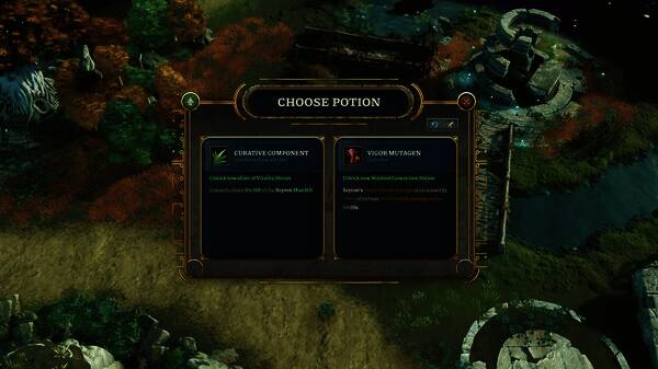 武器与元素组合界面展示，多种技能图标与属性加成效果清晰可见