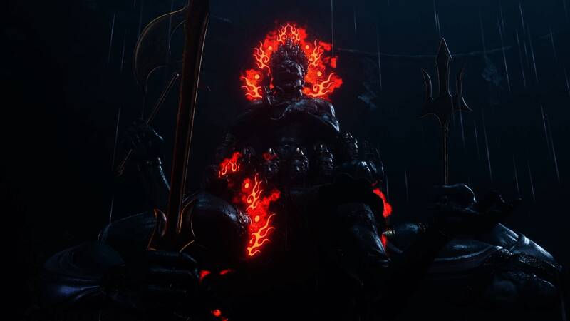 《忍者龙剑传4》新主角八云手持忍刀，在高楼间飞跃，背景是充满未来感的东京都市