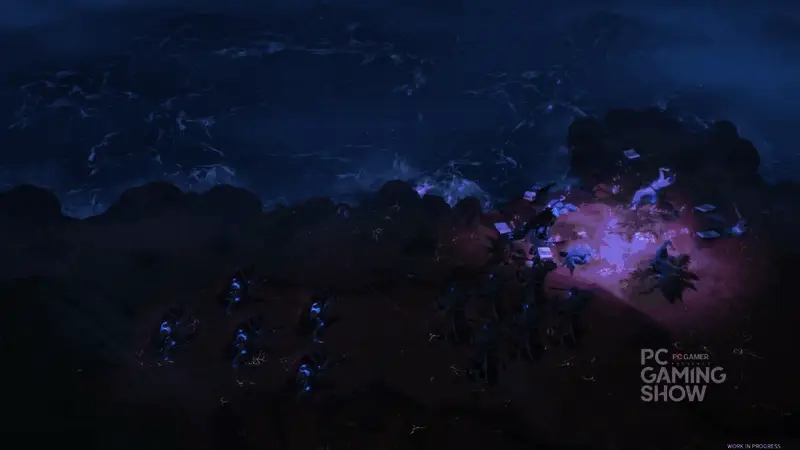 尸食族阵营战斗画面，角色在废墟中展开激烈战斗