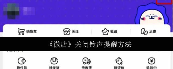 微店APP主界面示意图，底部导航栏清晰可见我的选项按钮