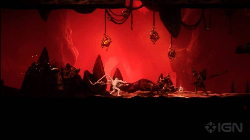 战斗场景截图，主角使用模具召唤对抗巨型Boss