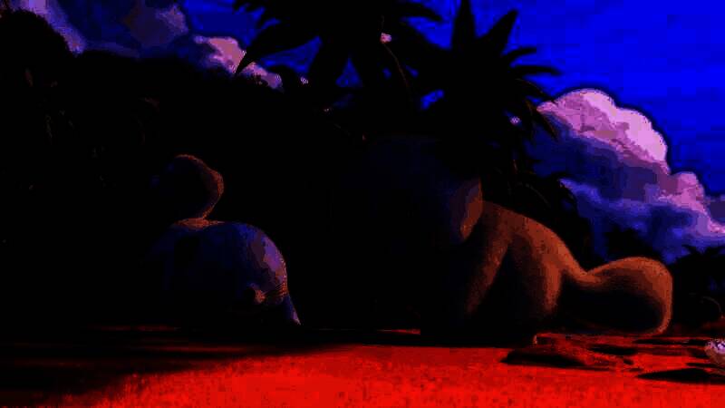 主角与精灵并肩而立，细节刻画精致，背景中浮现出神秘遗迹轮廓