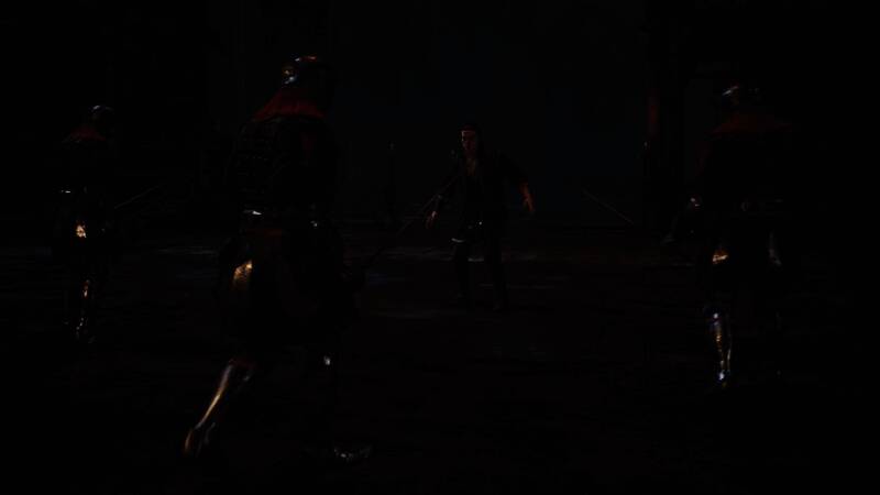 主角在黎明前的战场上高举武器，准备迎接最终决战