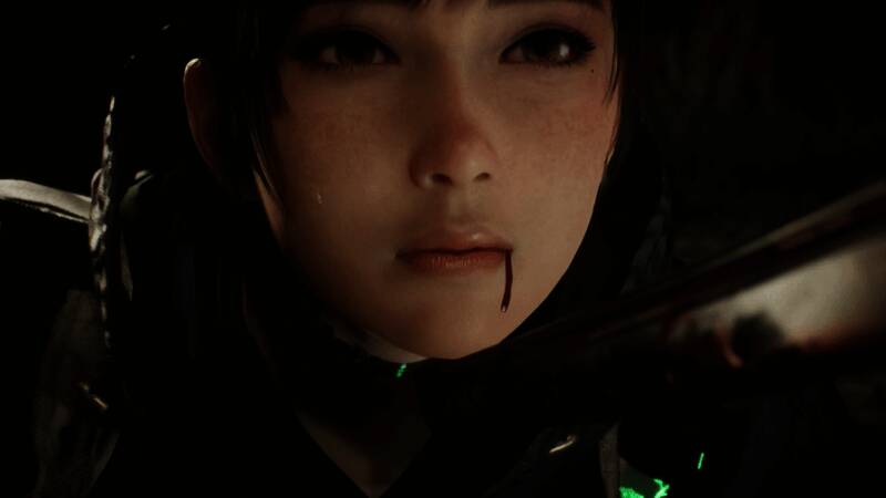 夜幕下战斗特写，剑光划破黑暗，气氛紧张