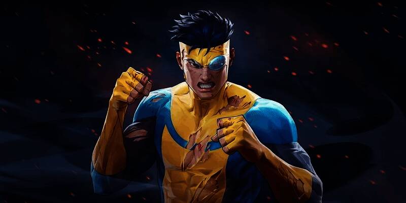 《无敌少侠VS》游戏画面展示角色激烈交锋，背景城市高楼林立，特效绚丽