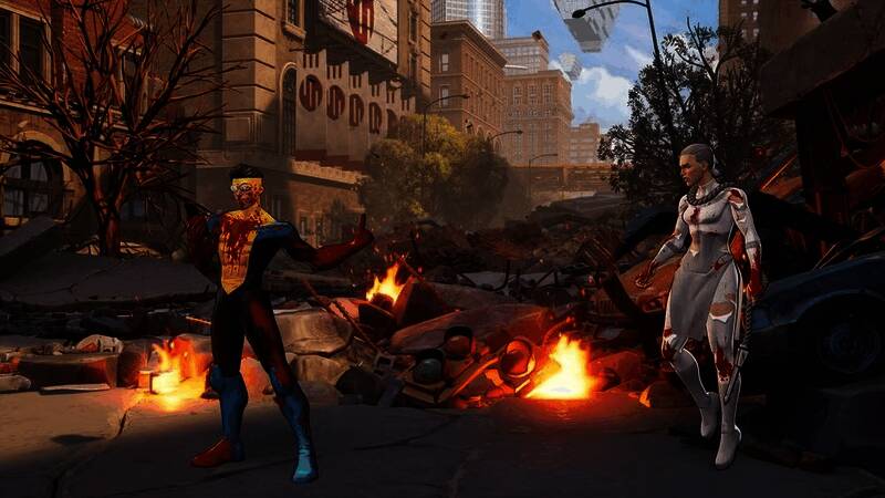 角色技能释放瞬间，光影效果逼真，战斗场面极具张力