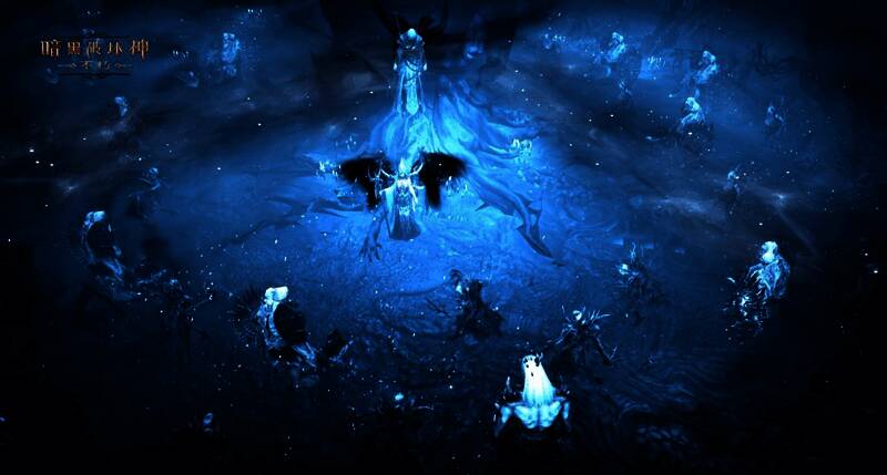 游戏中玩家角色带领多支军队队伍在极域之冠登陆，远处是白雪皑皑的山脉