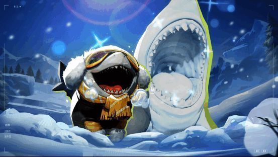 五位角色身着冰雪主题新制服集体亮相，背景为冬日雪景