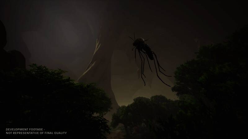 外星生物张牙舞爪，背景中可见复杂的生态系统网络