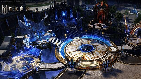 《魔域世界》卡诺萨城研发中画面，建筑细节更精致