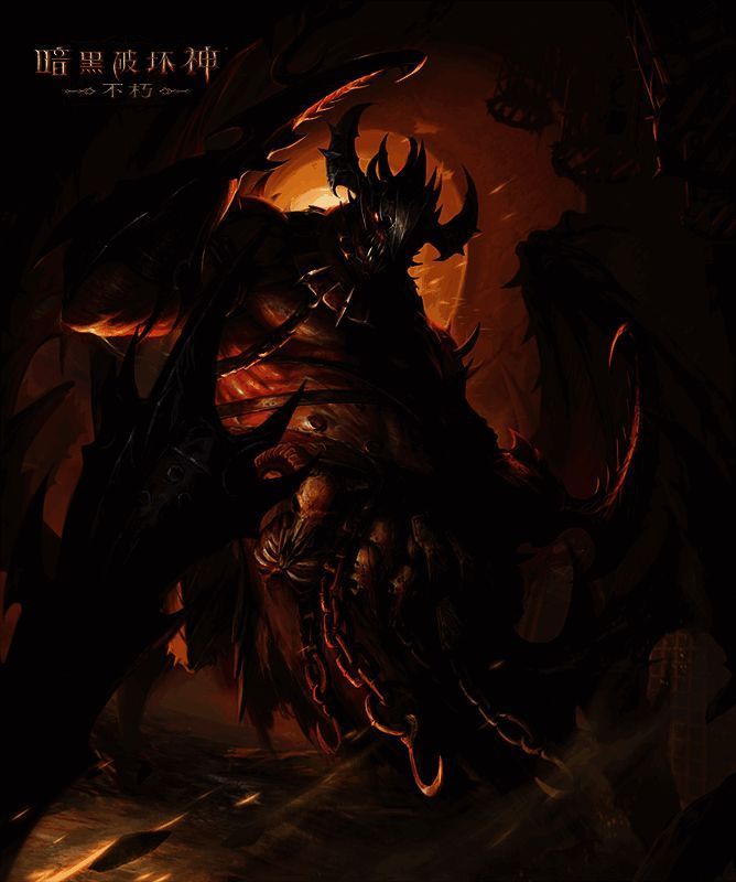 魔神熔火者穆尔盖斯挥舞触手，周围岩浆喷涌而出，场面震撼