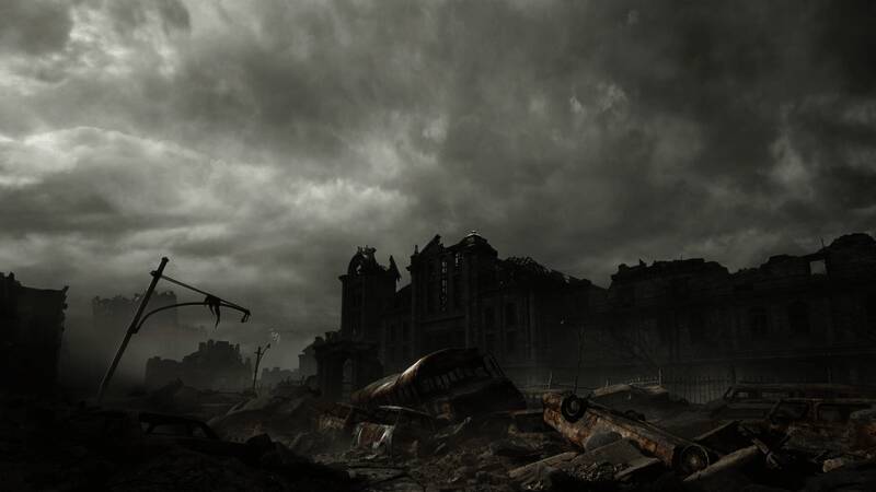 敌人特写画面，丧尸皮肤腐烂，眼神空洞，极具视觉冲击力