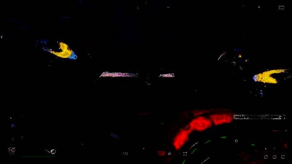 游戏总监Dustin Browder正在介绍《无主星渊》的开发进展，背景为飞船战斗场景