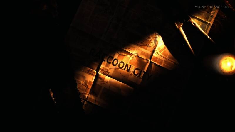 一位身穿战术装备的神秘人物背影，手持武器警戒，背景中隐约可见怪物轮廓