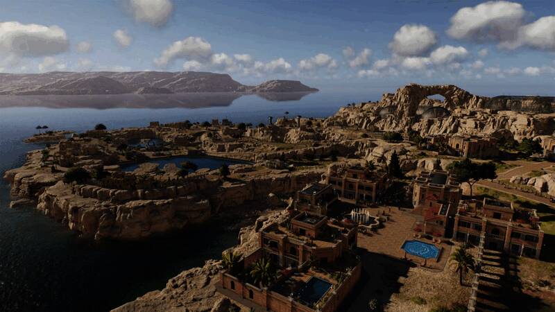 玩家正在使用创意工具编辑地形，屏幕上显示多种地形选项与装饰元素