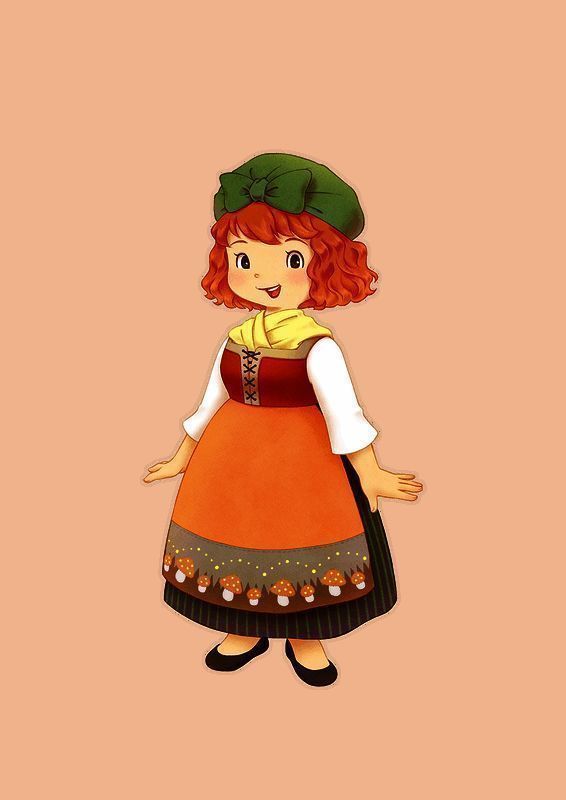 花店门前，角色正在整理花卉，香气扑鼻