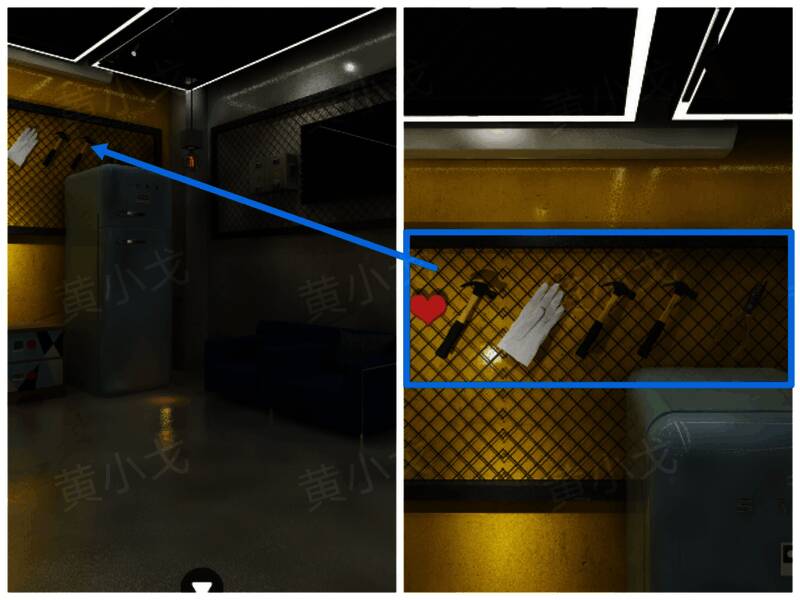 墙上挂着整齐的工具架，各类工具分类摆放