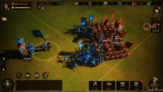 战场自由行军，单位可独立操作，战斗画面宏大