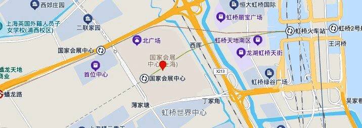 展会现场示意图，展示展区分布与人流导向
