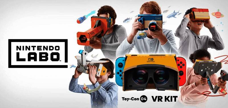 Labo VR纸板套装实物图，展现任天堂简易VR方案的设计理念