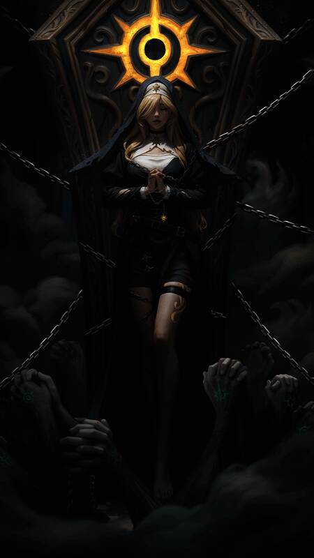 SP晨光角色立绘，身披圣光，手持圣器，气质圣洁